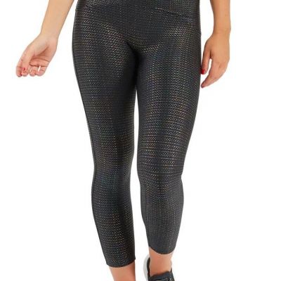 Spanx Metallic Dot Print Active 7/8 Legging- 50208R - Black/Multi - Plus Size 1X